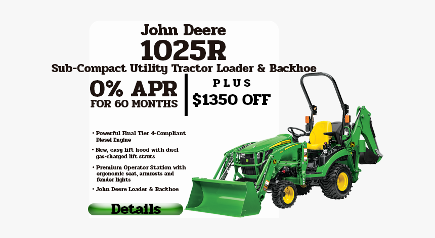 Sixth Slide - John Deere Compact Tractors, HD Png Download