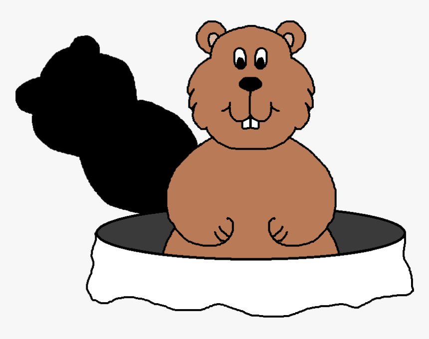 Groundhog,cartoon,clip Art,brown Bear,groundhog Day,teddy - Transparent Background Groundhog Day Clip Art, HD Png Download
