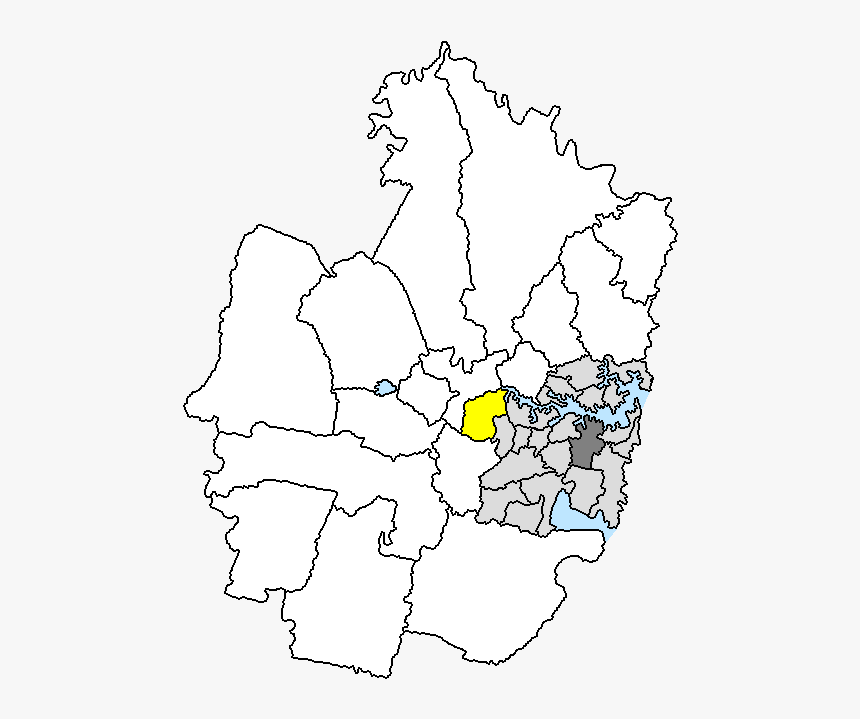 Australia Map Syd Lga Auburn - Сідней Координати, HD Png Download