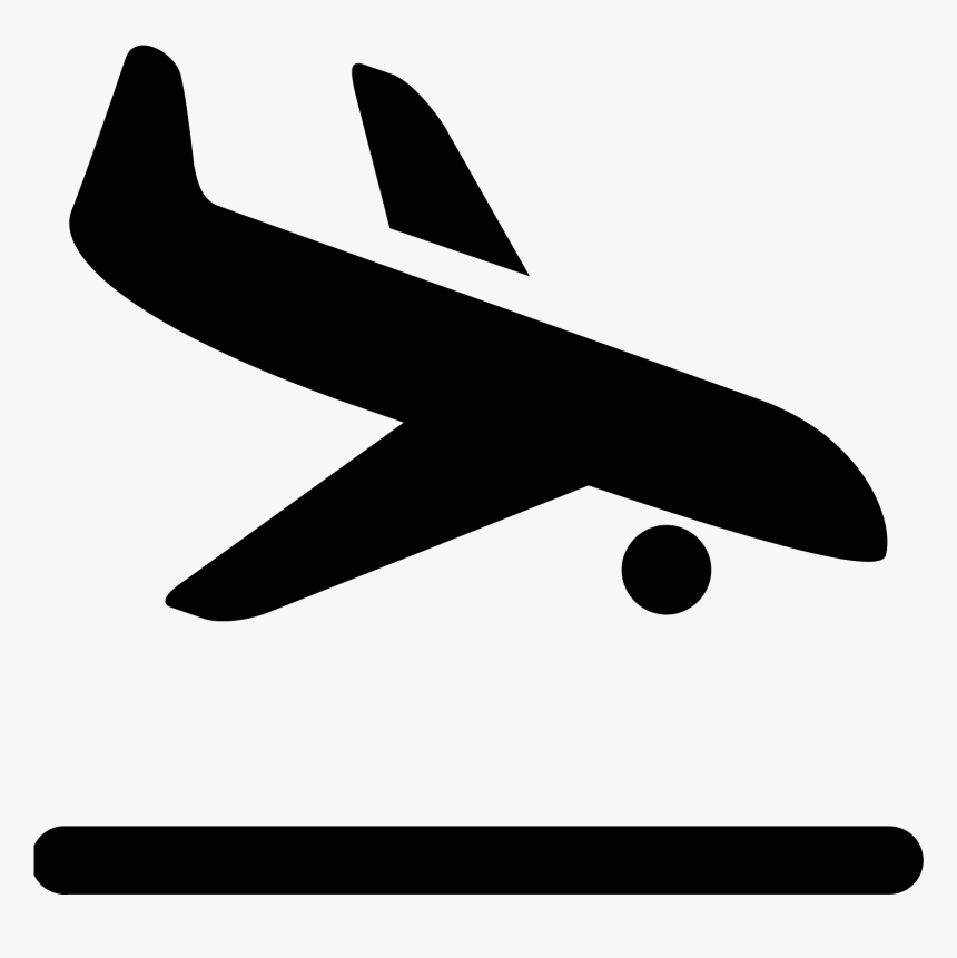 Aeroplane - Airplane Landing Icon, HD Png Download