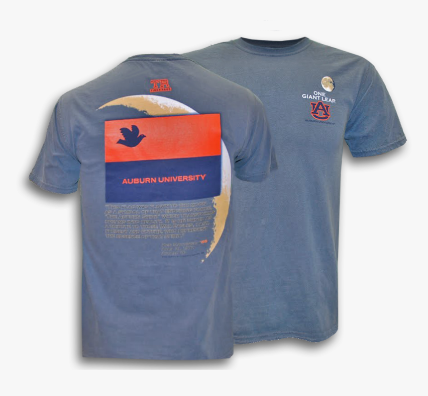 Comfort Colors Auburn University Flag On Moon, HD Png Download