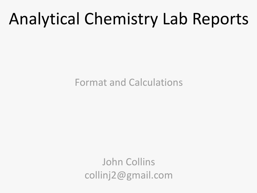 Analytical Chemistry Lab Report Main Image - Resenha Em Um Trabalho, HD Png Download