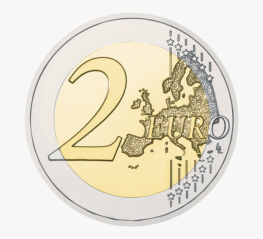 2 Euro Coin European Union Flag, HD Png Download