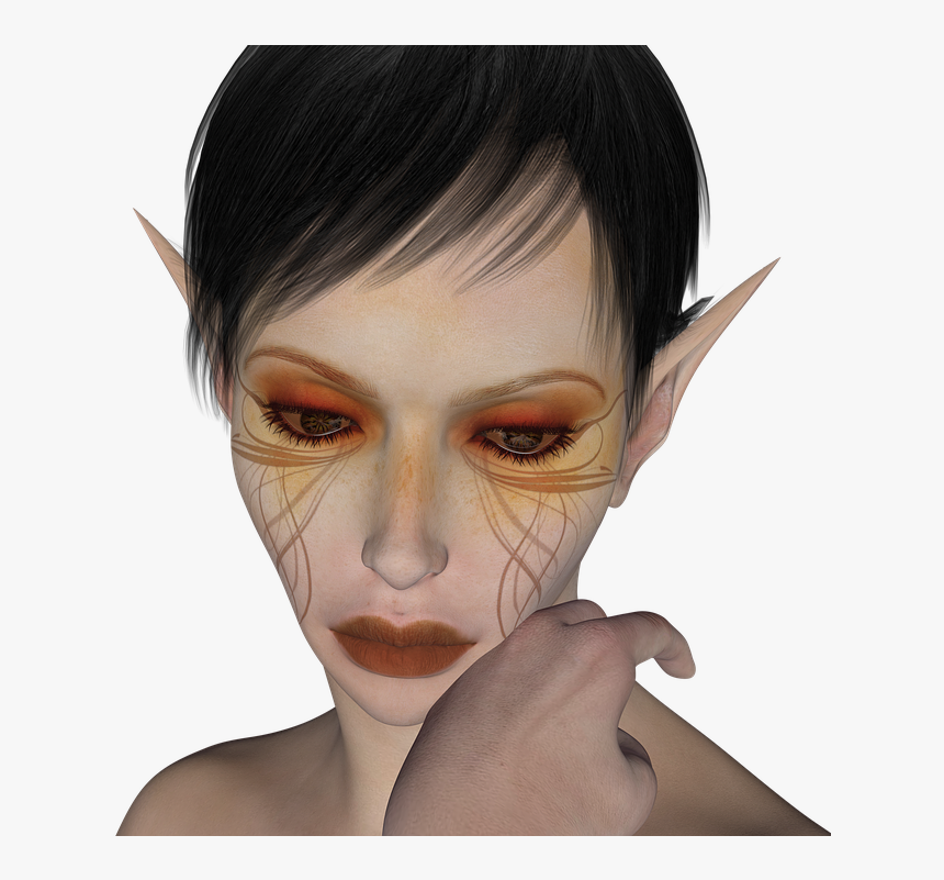 Eyes, Tattoo, Make Up, Face, Woman, Beautiful, View, HD Png Download