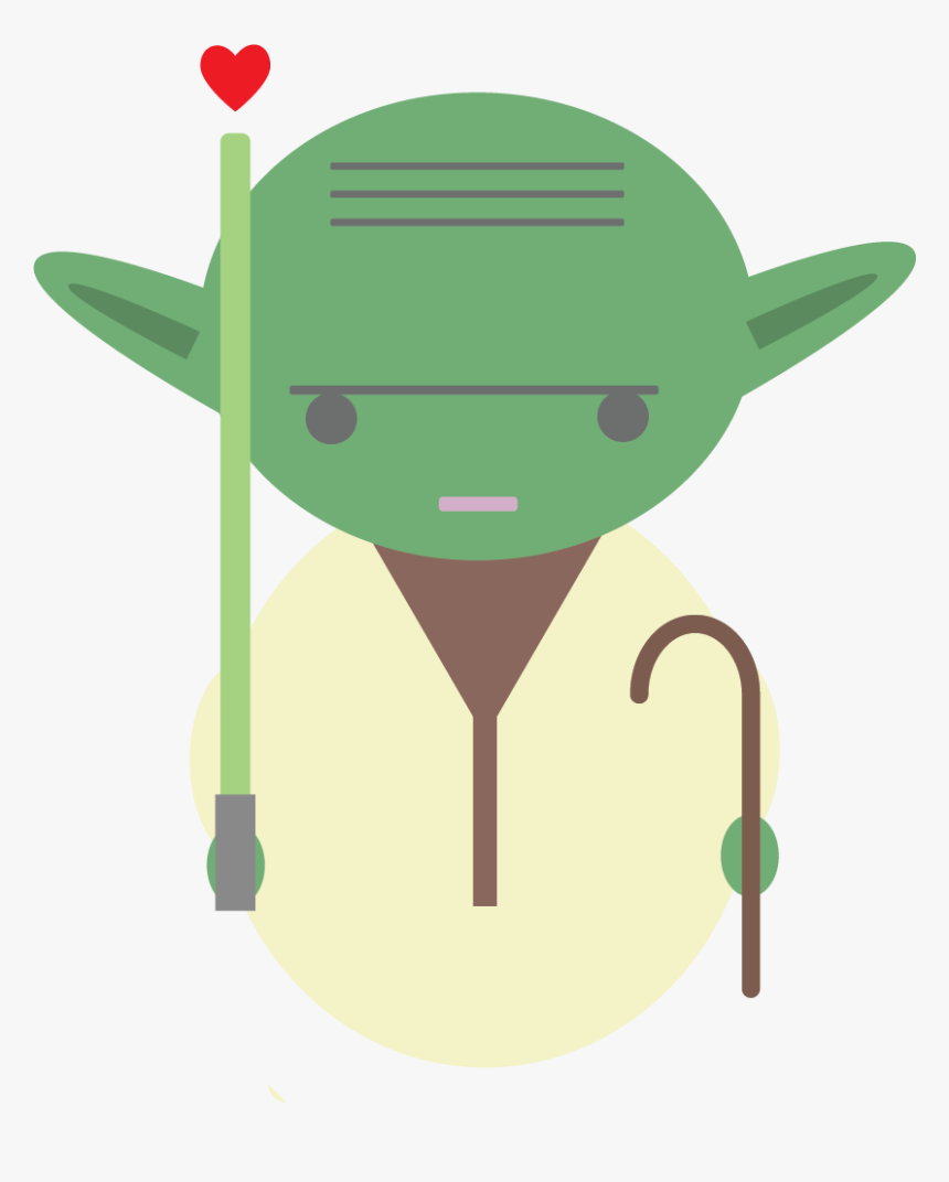 A Valentine S Day Yoda - Cartoon, HD Png Download