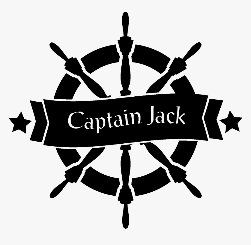 Captains Wheel With Custom Name Inside Banner Decal Ship