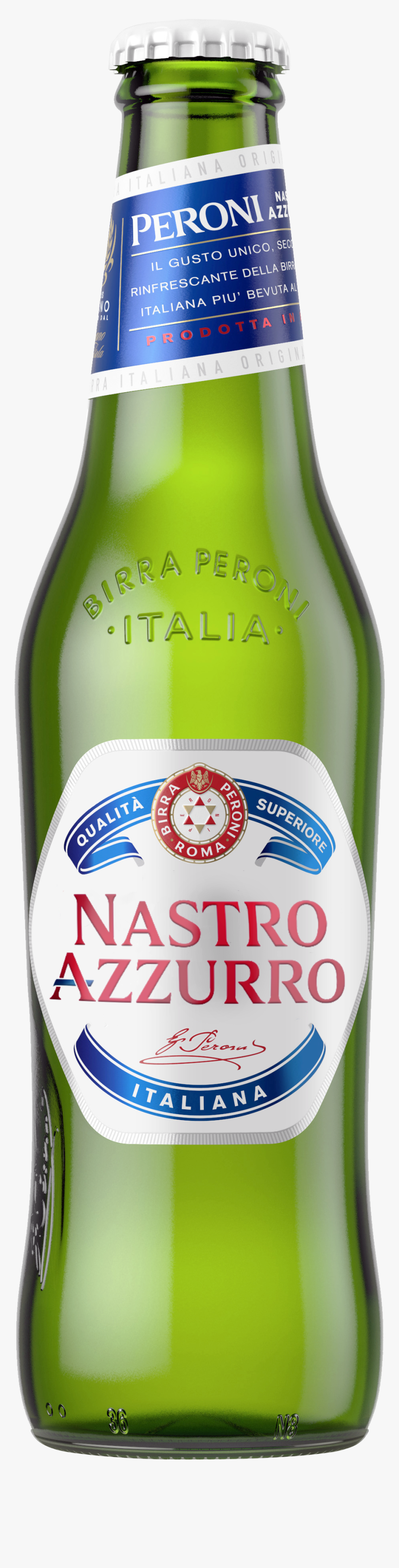Peroni Nastro Azzurro Bottle - Glass Bottle, HD Png Download