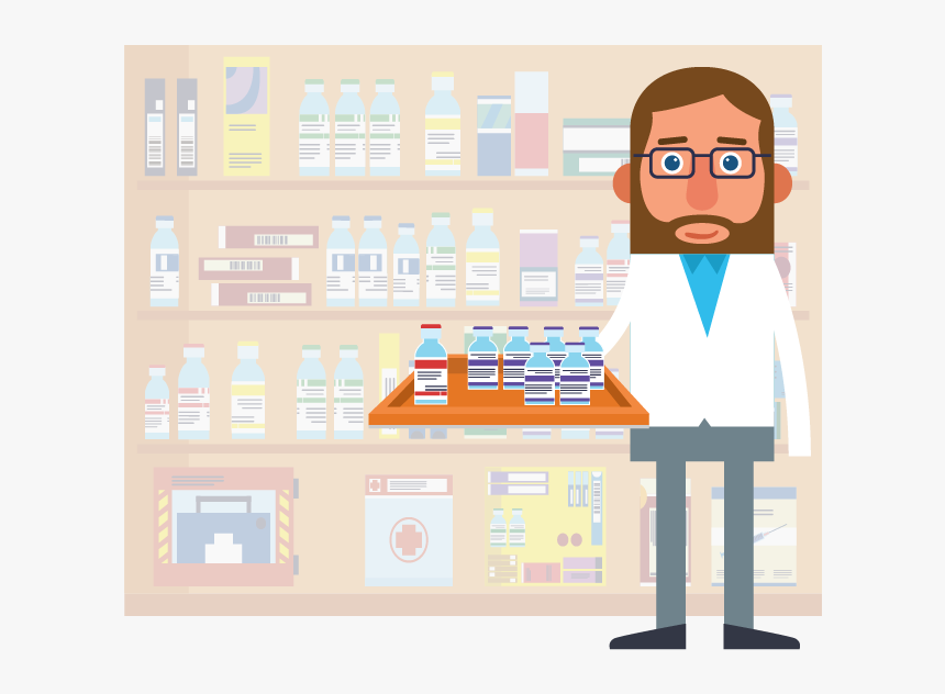 Medicine Bottle Pills Medication Png Image - Contact Pharmacy Technician Cartoon, Transparent Png