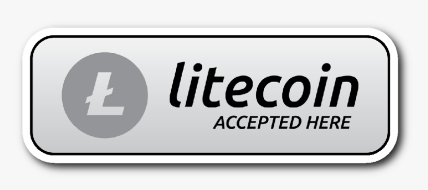 Litecoin Accepted Here Button Png Images - Litecoin Accepted Here, Transparent Png