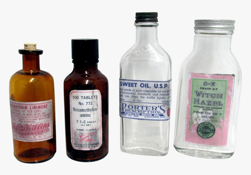 Vintage Glass Bottles Gm, HD Png Download