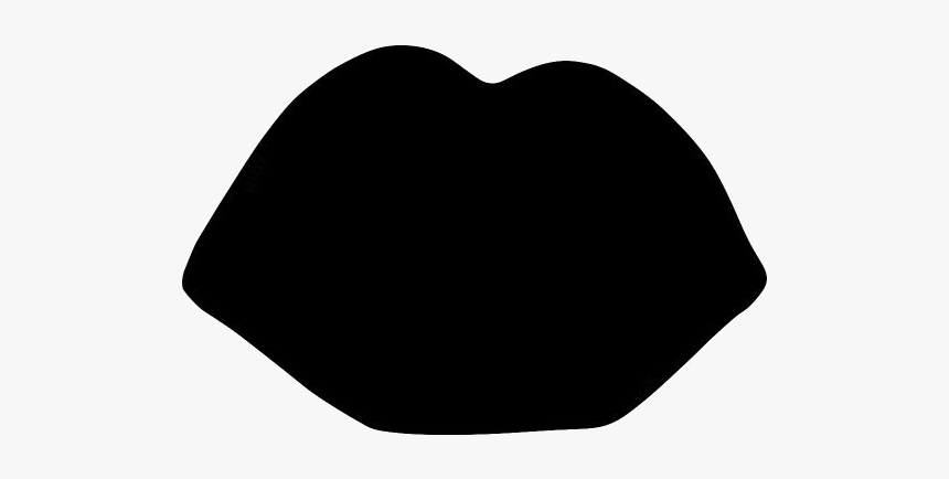 Black Lips Kiss Png Transparent Background - Heart, Png Download