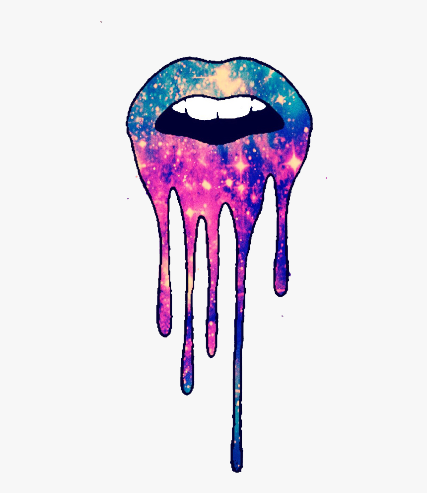 #ftestickers #lips #kiss #melting #pink #purple #blue - Pink Purple Blue Lips, HD Png Download