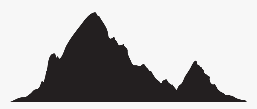 Black Silhouette White Leaf Font - Black Silhouette Hills, HD Png Download