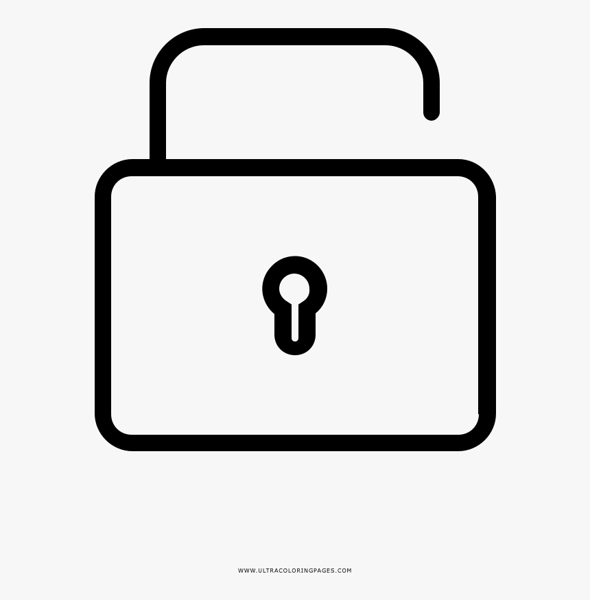 Lock Clipart Colouring, HD Png Download