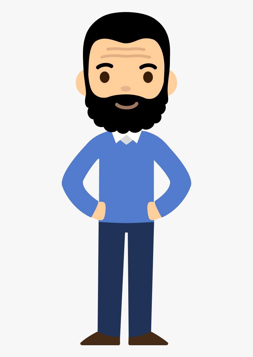 Bearded Teacher Clip Art, HD Png Download