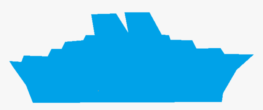 Blue,angle,area - Silhouette Cruise Clipart, HD Png Download