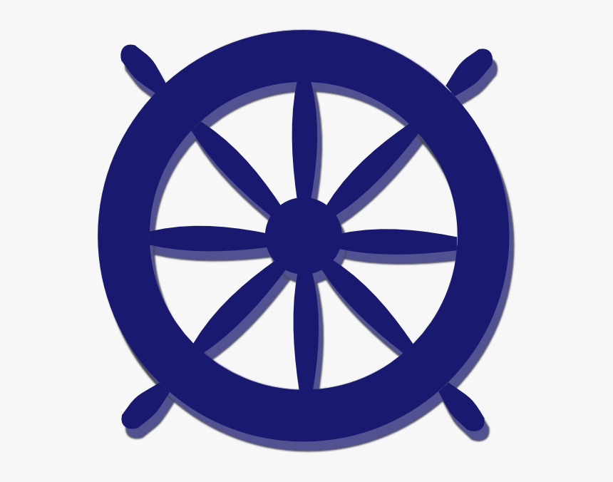 Ship Clip Art At - Blue Ship Wheel Vector, HD Png Download