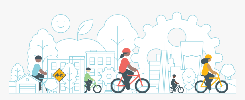 Cyclekids Ridingacrosscountry 990@2x - Hybrid Bicycle, HD Png Download