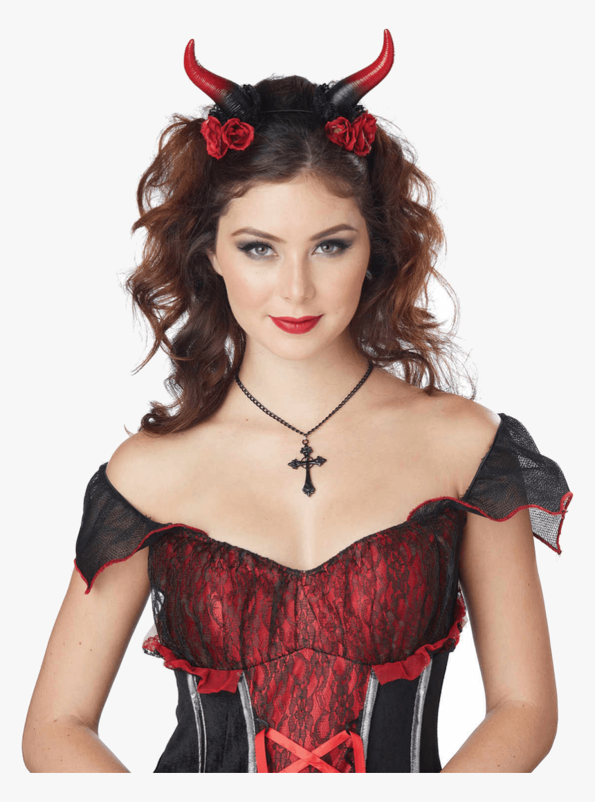 Transparent Devil Horns - Women's Rose Enchantress Horns, HD Png Download