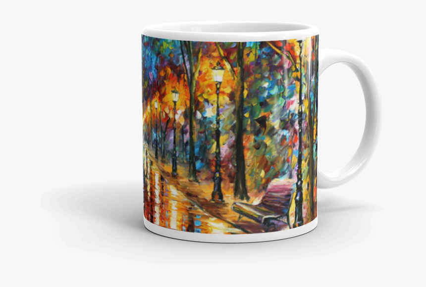 Clip Art Painting Coffee Mugs - Dreams Come True - Palette Knlfe Landscape Park Oil, HD Png Download