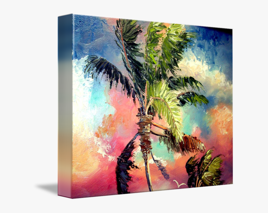 Clip Art Pallet Knife Painting - Palette Knife Painting Palm Tree, HD Png Download