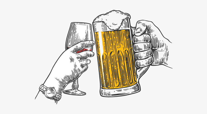 The Ideal Wine For Every Kind Of Beer Lover - Beer In Hand Drawing, HD Png Download