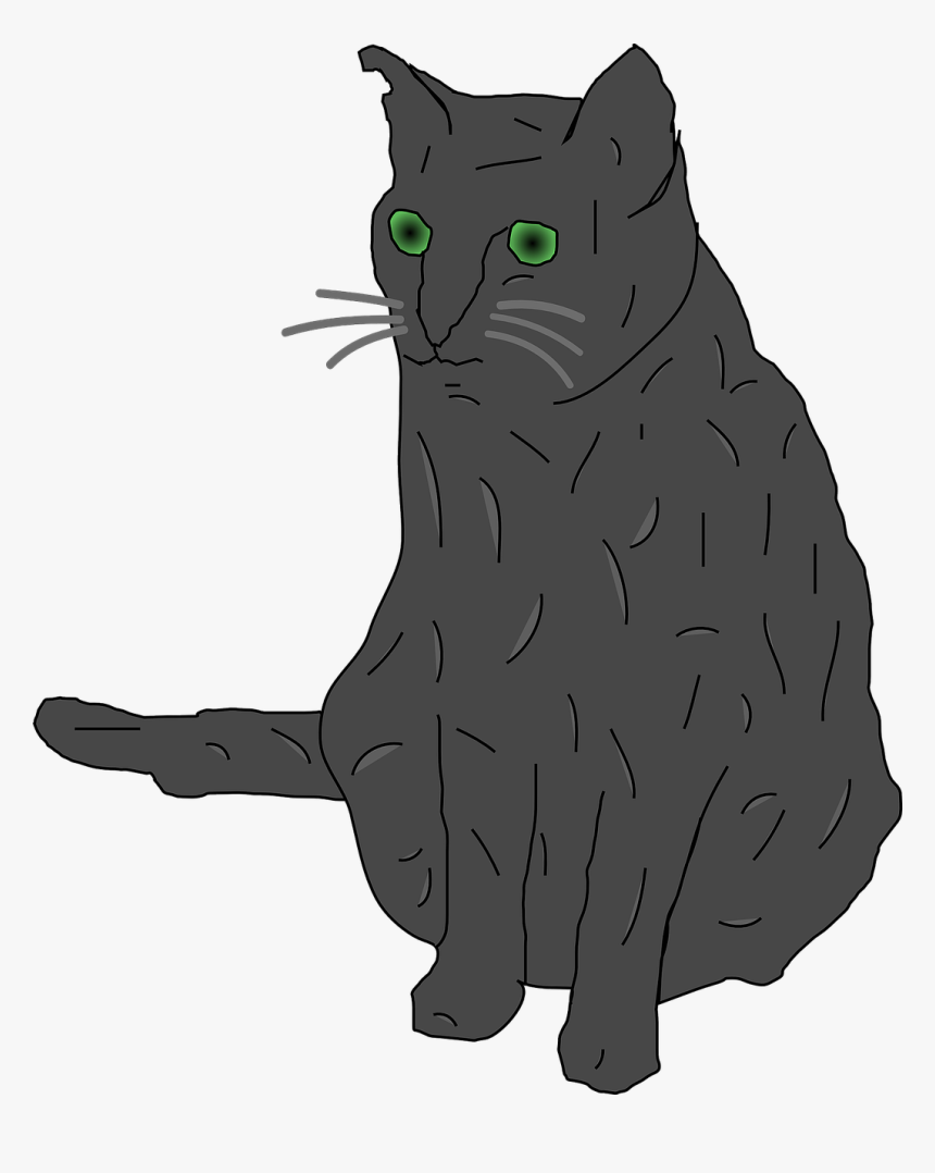 Clip Art Cats With Green Eyes, HD Png Download