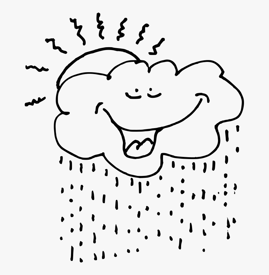 Cloud-sunshine Light Rain - Cloud Raining Clip Art, HD Png Download