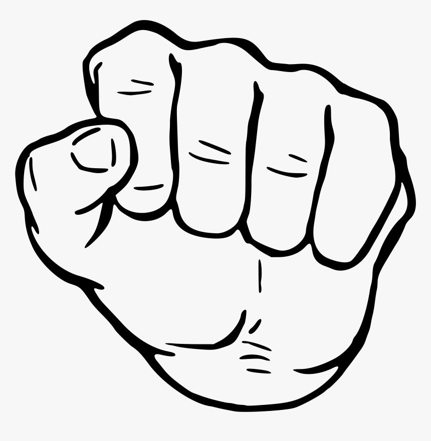 Fingers Clipart Fist - Hands In Handcuffs Drawing, HD Png Download