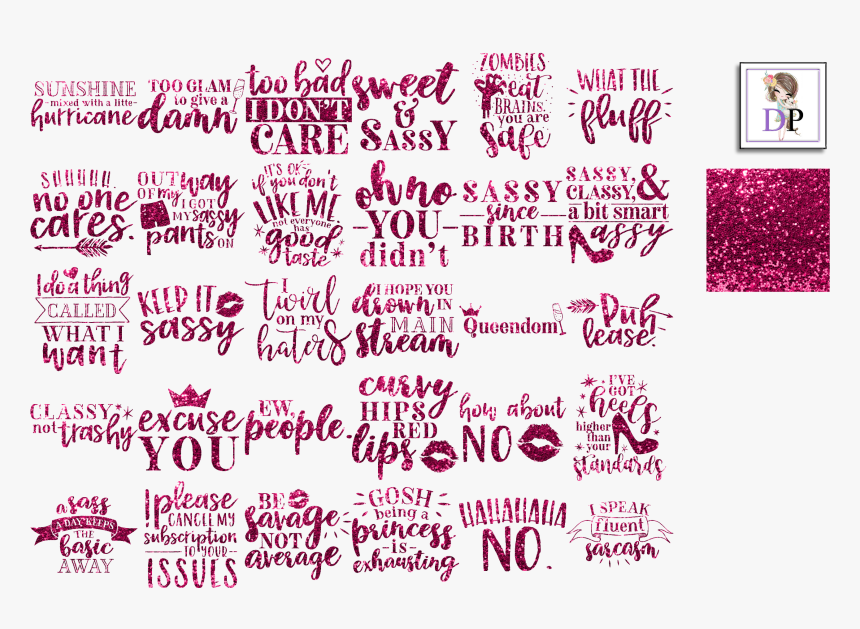 Sassy Bundle Photo Overlays Art Social Media Photobook - Calligraphy, HD Png Download