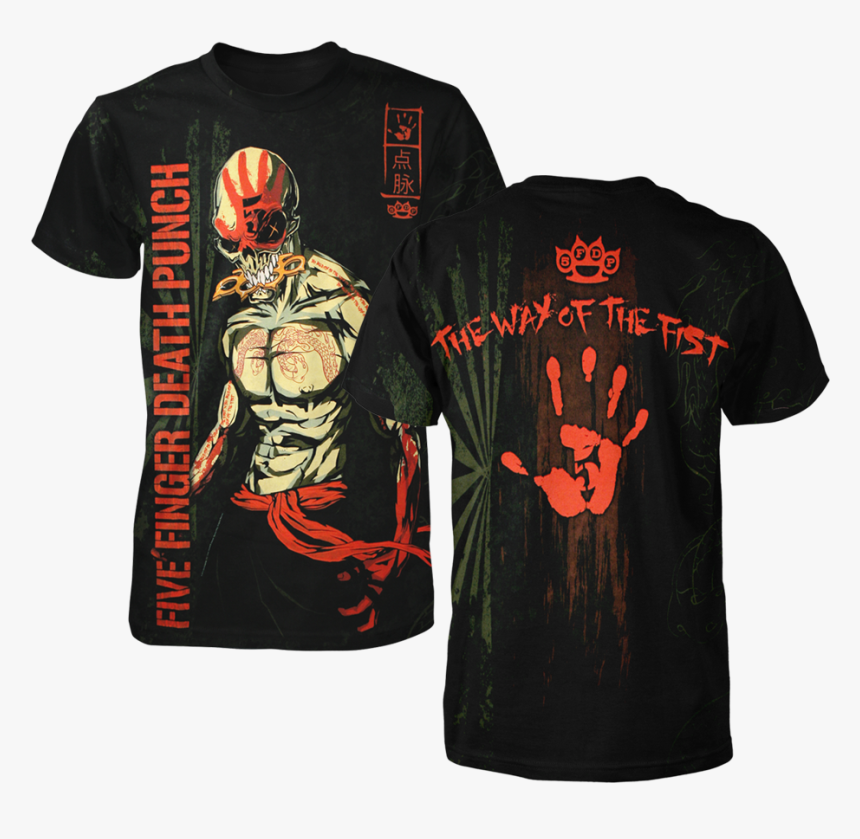 Ninja All Over Tee - Five Finger Death Punch Hand Print, HD Png Download