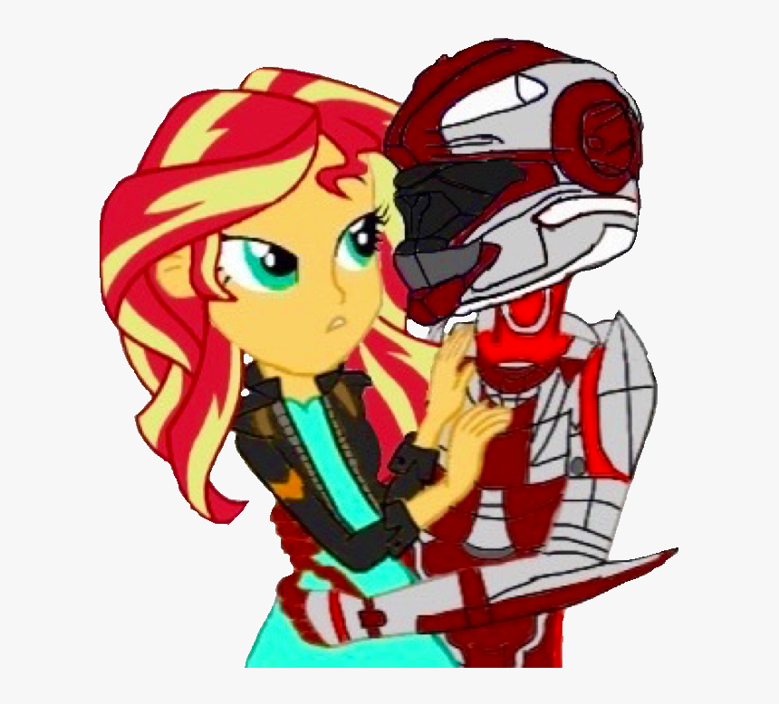 Halo Clipart Honest Girl - Sunset Shimmer With A Halo Spartan, HD Png Download