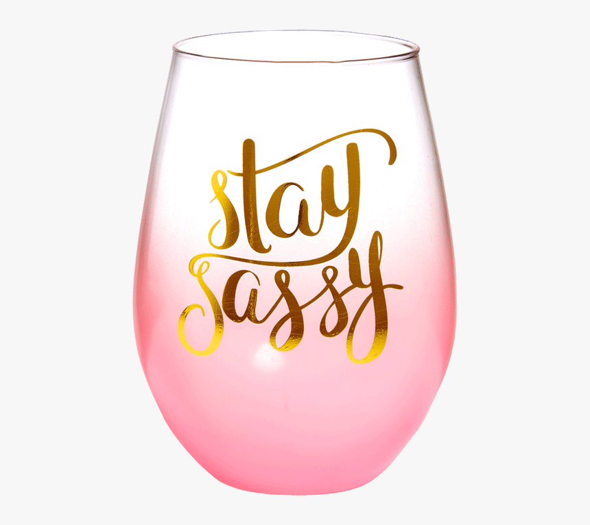 Slant Stay Sassy Stemless - Wine Glass, HD Png Download