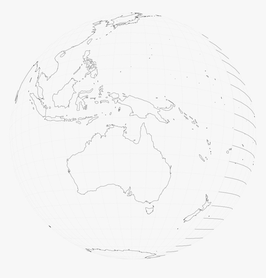 Australia Viewed From Space Svg Clip Arts - Australia Globe Outline, HD Png Download