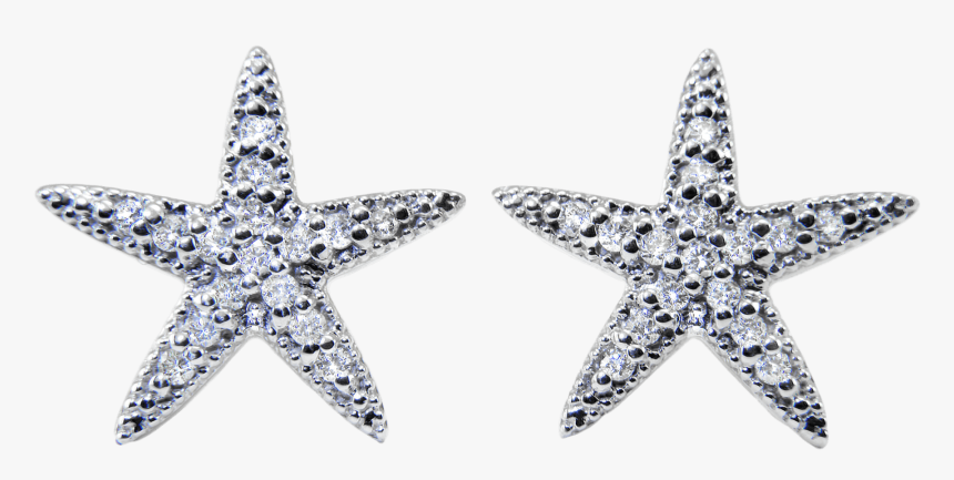 Diamond Starfish Earrings - Earrings, HD Png Download