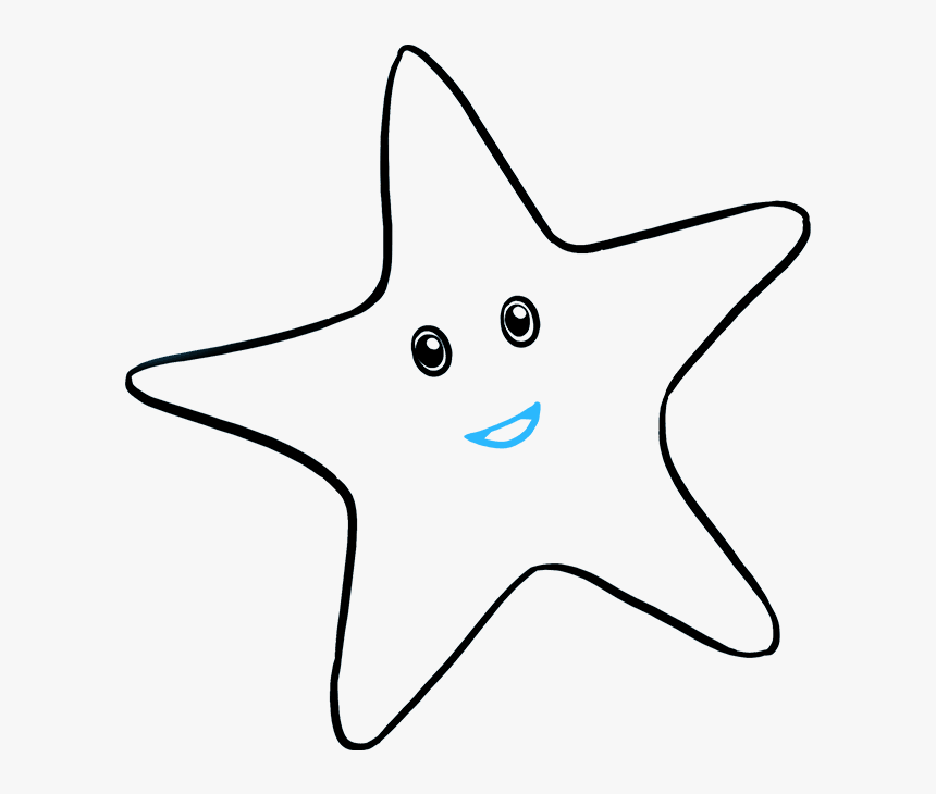 How To Draw Cute Starfish - Starfish, HD Png Download