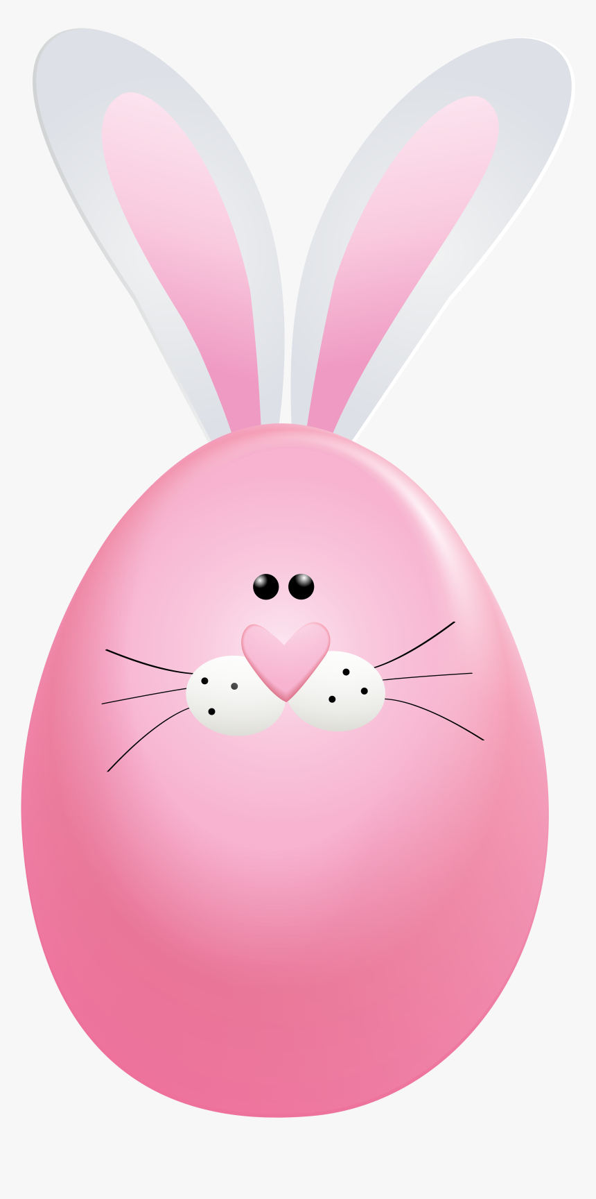 Heart Easter Cartoon Rabbit Egg Bunny Clipart - Rabbit, HD Png Download