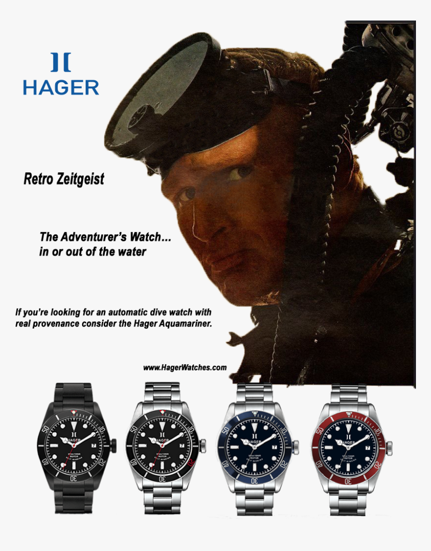 Hager About Time Ad - Automatic Dlc Dive Watch, HD Png Download