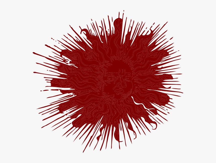 Sunset Clipart Red Sun - Red Sun Rays Png, Transparent Png