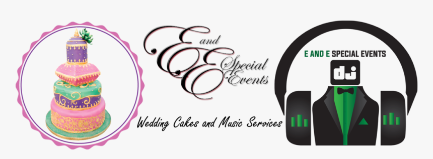 E And E Special Events Wedding Cakes And Dj Services - Calligraphy, HD Png Download