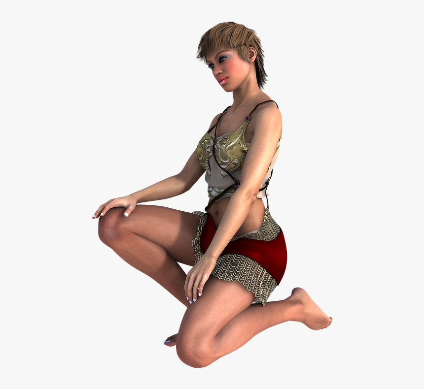 Transparent Png Woman Kneeling Png, Png Download
