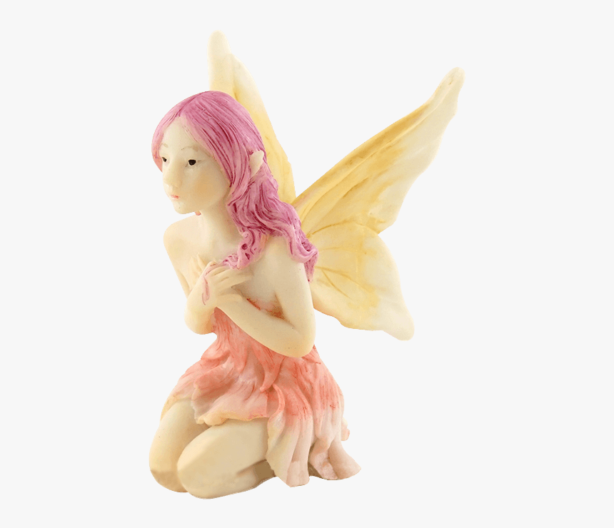 Kneeling Pink Fairy - Figurine, HD Png Download