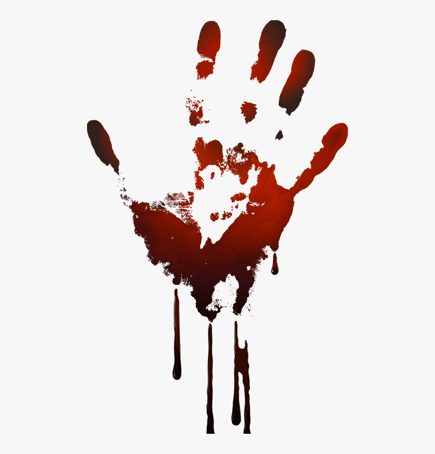 Transparent Background Bloody Handprint Png, Png Download