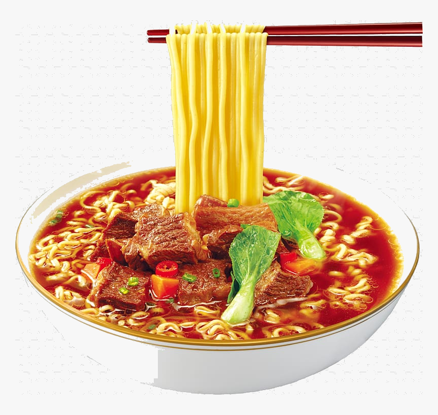 Noodles Cooked Instant Noodle Beef Soup Lo Mein Food - Noodle Png, Transparent Png