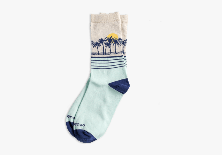 Women S Palm Tree Crew Socks - Hockey Sock, HD Png Download