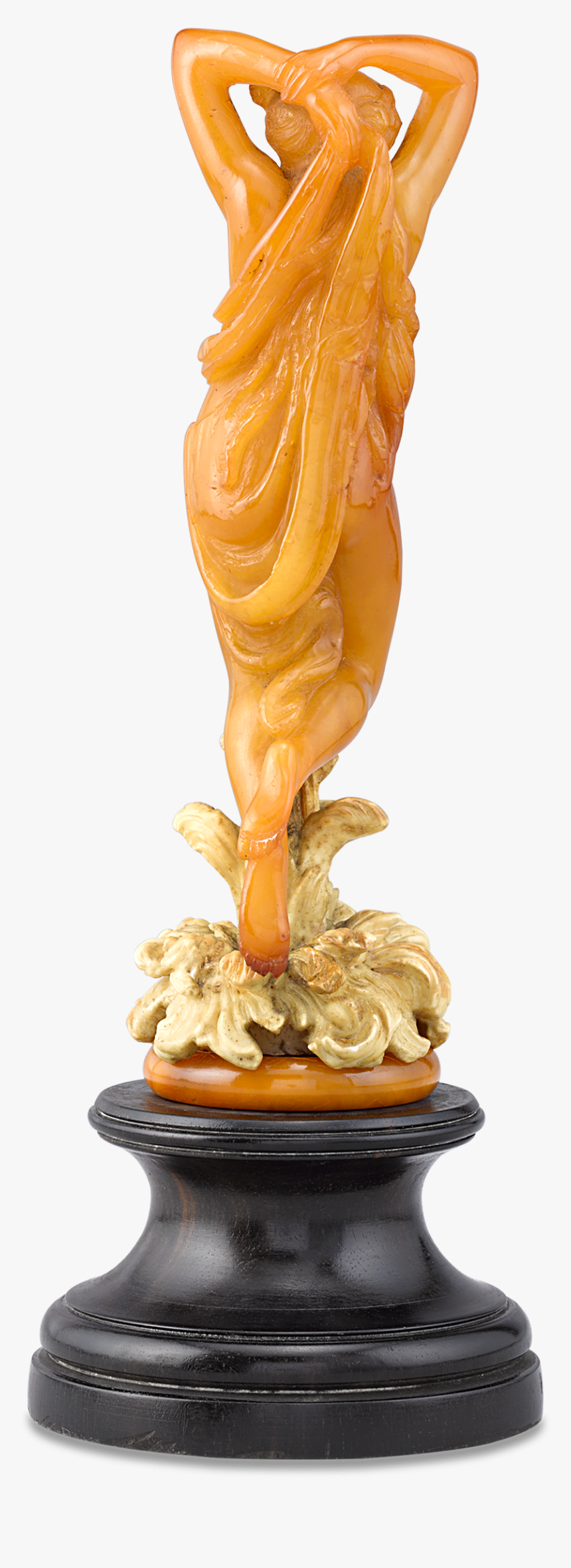 European Art Nouveau Amber Nymph Statuette - Statue, HD Png Download