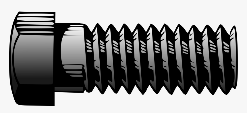 Monochrome - Drawing Bolt And Nut, HD Png Download