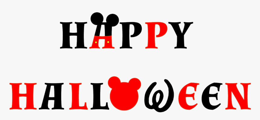 #halloween #scary #disney #happy #text #red #black, HD Png Download