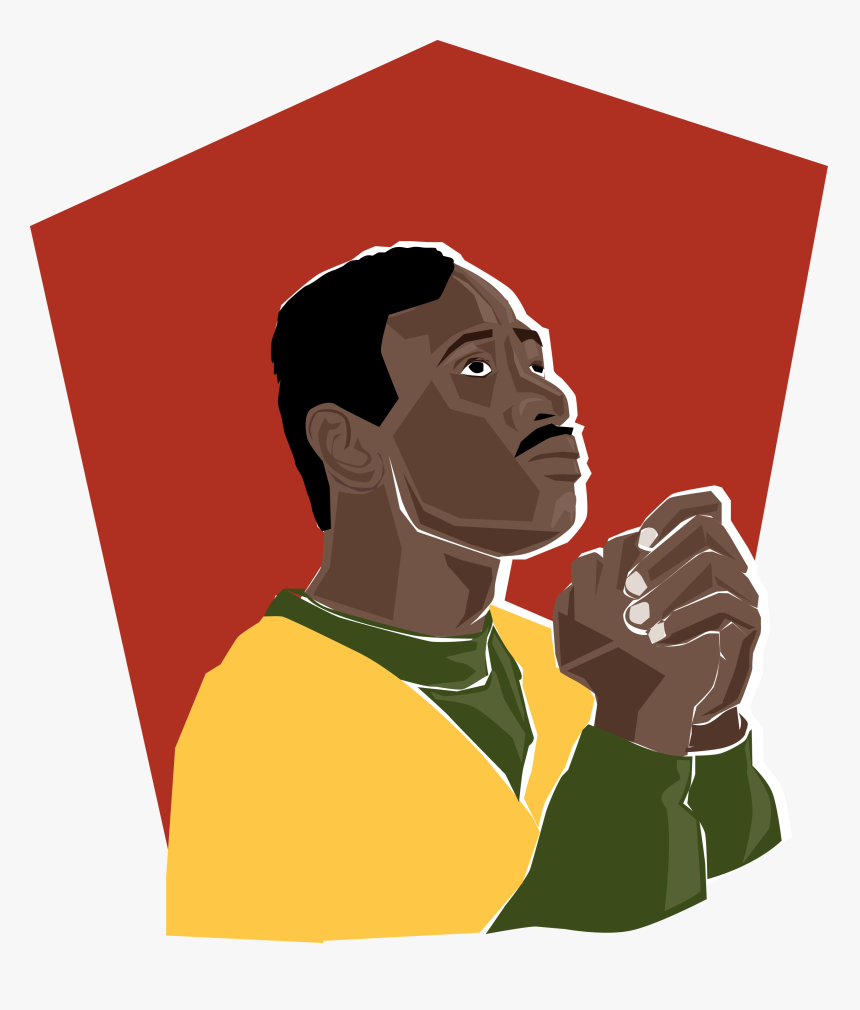 African American Man Praying Clipart, HD Png Download
