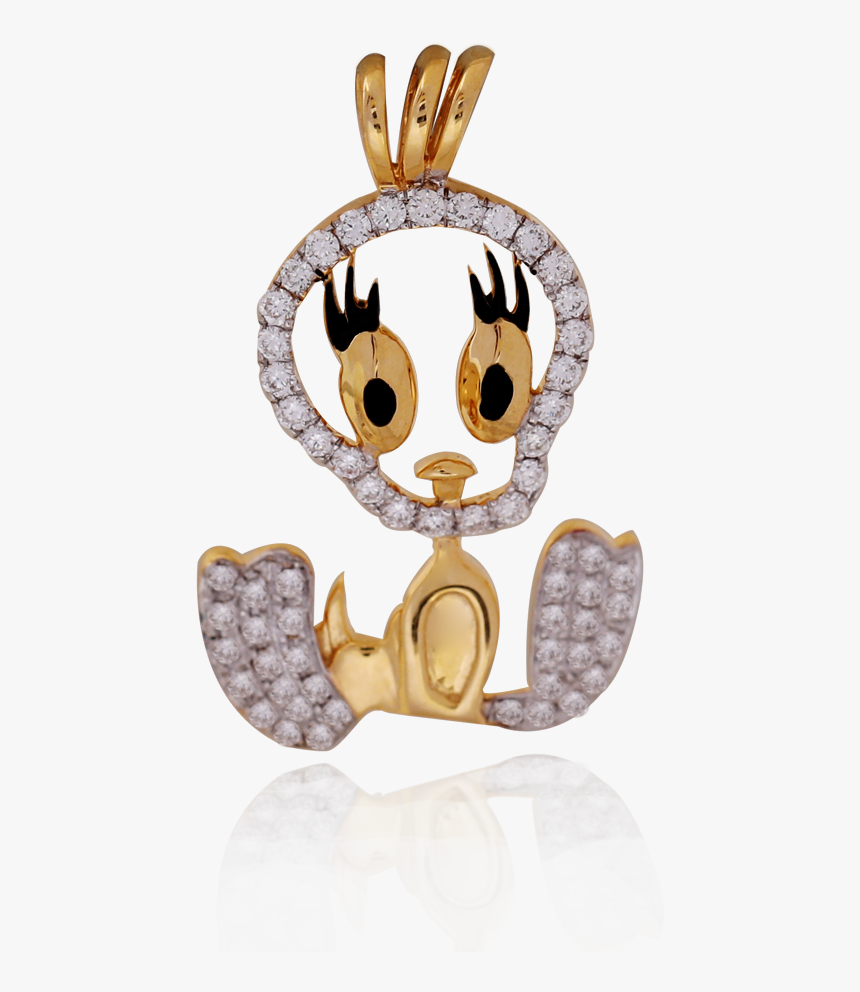 Sweety Tweety Diamond Platinum Pendant - Figurine, HD Png Download